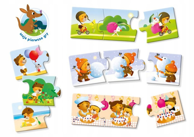 Co Robi Miś? Puzzle Edukacyjne Dla Dzieci 2+ Granna 03529