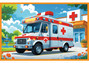 Puzzle 2 x 24 Układanka Wóz STRAŻACKI KARETKA Rodzina Treflików 3+ Trefl