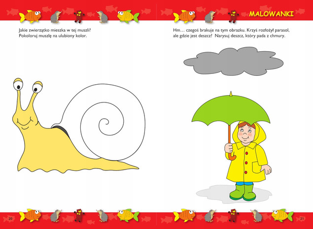 Księga Edukacyjna 2-Latka Dwulatka Ćwiczenia Malowanki Zagadki 2+ SBM