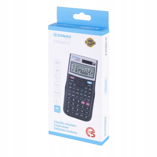Kalkulator naukowy Donau Tech 401 funkcji czarny