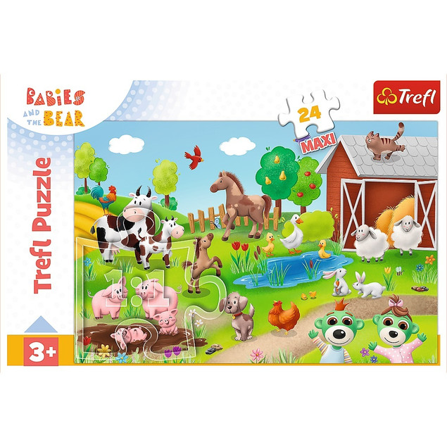 Puzzle Trefl 24 maxi Bobaski i zwierzęta