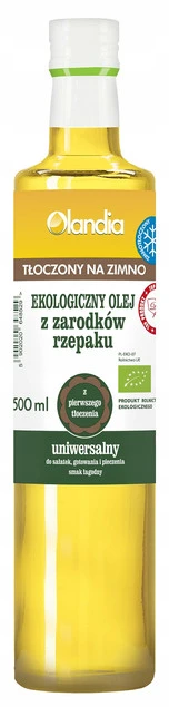 Olej rzepakowy Olandia ekologiczny nierafinowany 500 ml