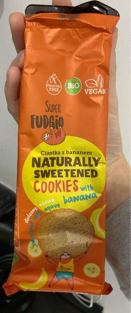 Ciastka z bananem słodzone agawą Super Fudgio 130 g