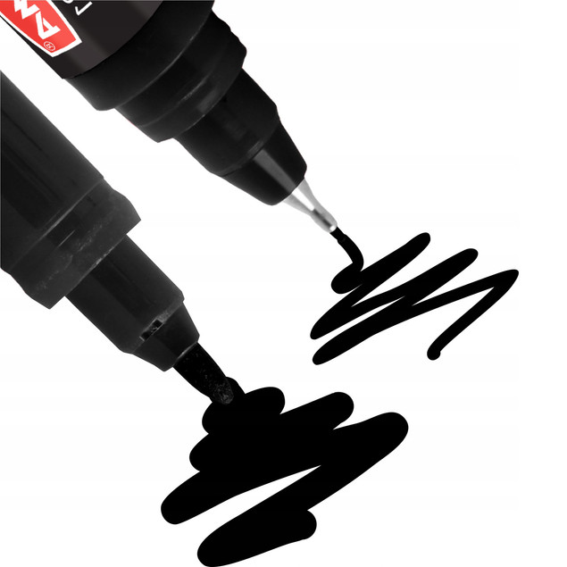 10x Marker Pisak Do Płyt CD DVD Toma TO-321 Dwustronny CZARNY