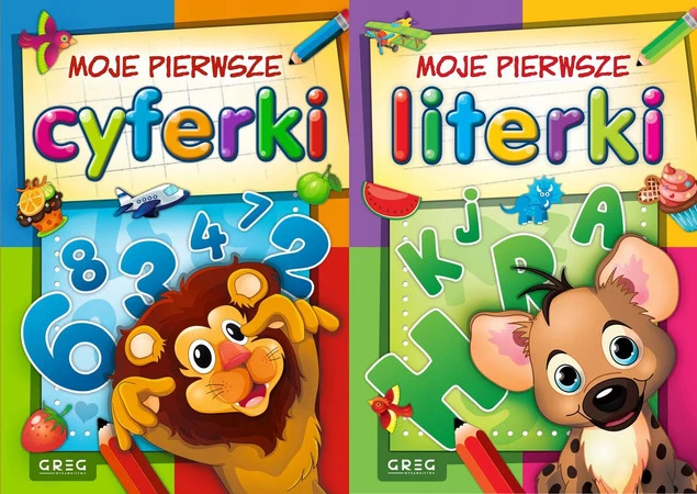Zestaw Moje Pierwsze Literki + Cyferki Nauka Pisania Dla Dzieci Greg
