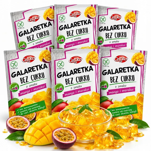 Celiko Galaretka Bez Cukru Mango i Marakuja