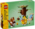 LEGO 40709 Wiosenny Plac Zabaw dla Zwierzątek: Wiewiórka, Ptak i Pisanki