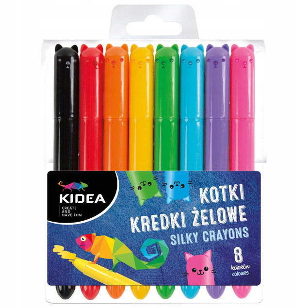 Kredki żelowe kotki 8 szt. – Kidea