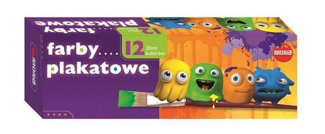 FARBY PLAKATOWE SZKOLNE 12KOL MONA