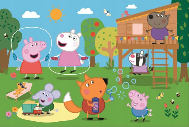 Puzzle 24 Maxi Świnka Peppa Zabawy na Polanie – Trefl