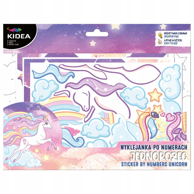 Wyklejanka jednorożec 100 naklejek – Kidea