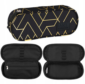 Piórnik Szkolny Saszetka Etui GEOMETRIC GOLD 1-Komorowy BackUP PB6A23