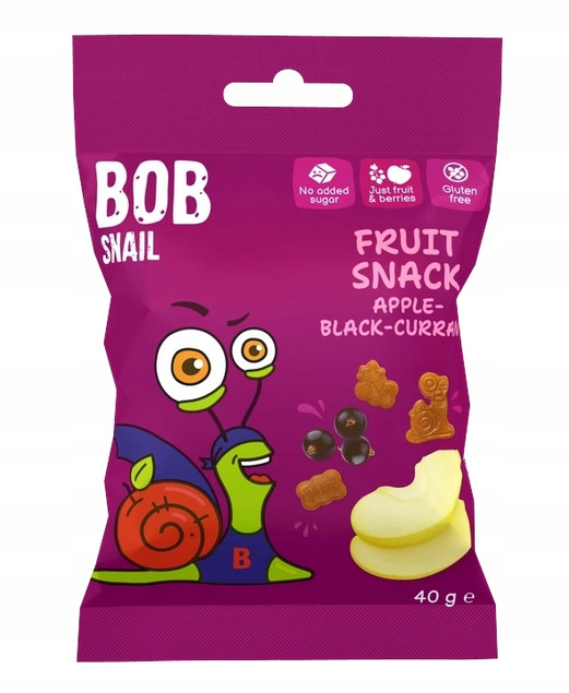 Bob Snail Żelki Owocowe Jabłko i Czarna Porzeczka 40g