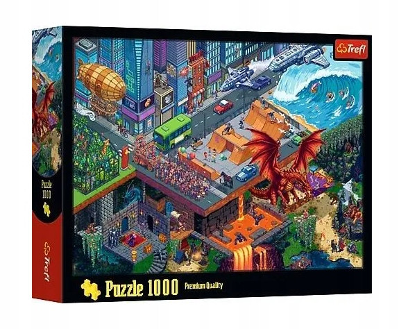 Puzzle Trefl 1000 el. MIASTO PIXEL - Futurystyczny Świat AI