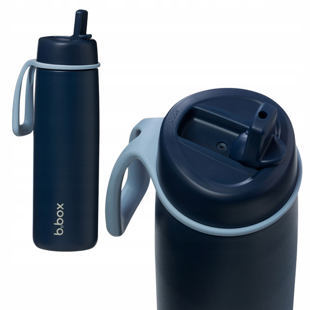 b.box Zestaw: Bidon ze Słomką 450ml + Butelka Termiczna 690ml