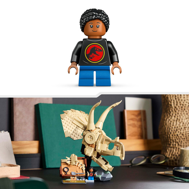LEGO Jurassic World 76969 Skamieniałości Dinozaurów: Czaszka Triceratopsa – Zestaw Kolekcjonerski