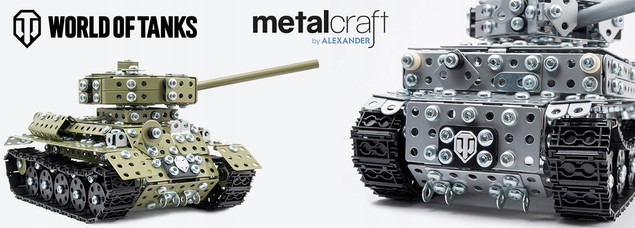 Metalcraft - World of Tanks - Czołg Sherman M4A3E8 metalowy zestaw DIY WOT