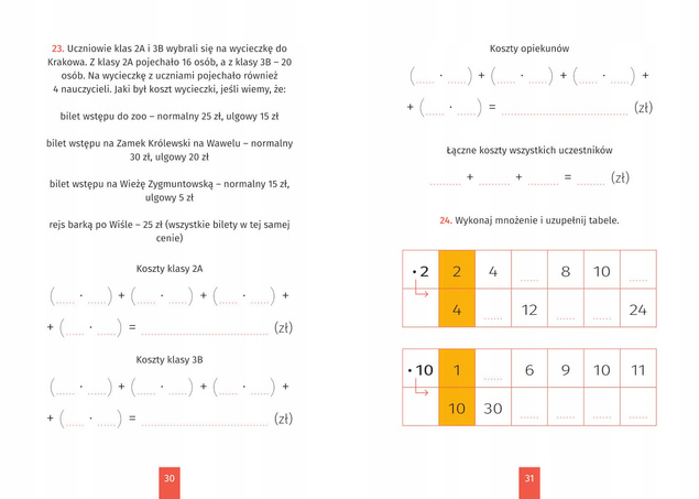 MATEMATYKA Tabliczka Mnożenia Zeszyt Ćwiczeń Dla Klas I-III