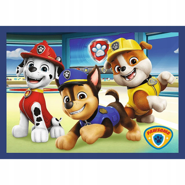 Trefl Puzzle Psi Patrol 4w1 Psia Straż 4x88 el. + Plakat