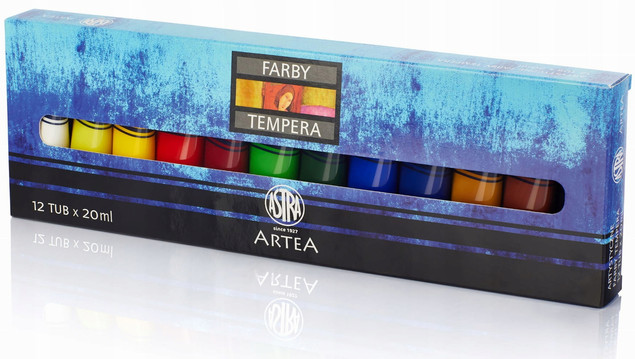 Farby tempera Astra 12 kolorów
