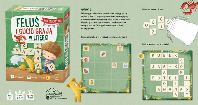 Feluś i Gucio grają w literki Nasza Księgarnia