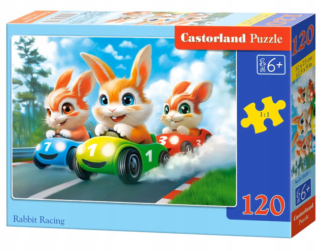 Puzzle Castorland 120 el. Wyścig Zajączków dla Dzieci