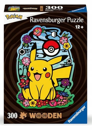 Puzzle Ravensburger 300 elementów 120007616 Drewniane puzzle Pikachu 300 elementów