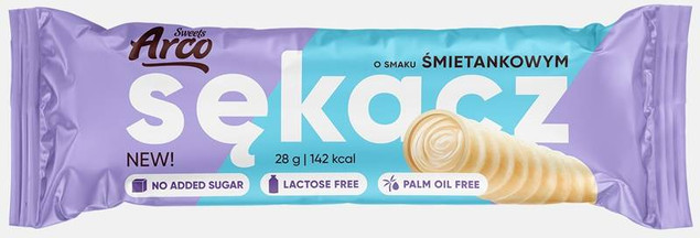Sękacz Śmietankowy Bez Cukru, Laktozy i Oleju Palmowego Arco Sweets 28g