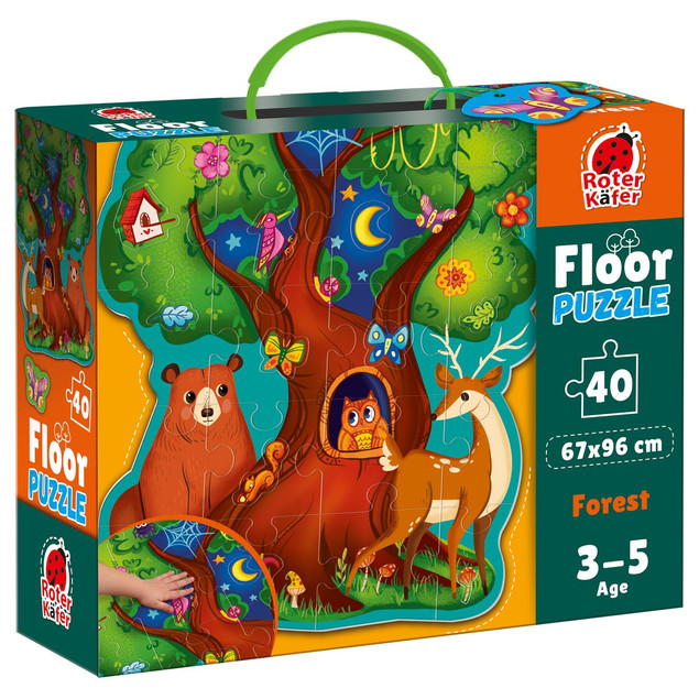 Roter Kafer Puzzle Edukacyjne Podłogowe Zwierzęta Leśne 3+