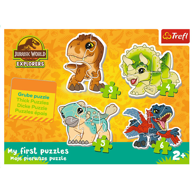 Trefl Baby 2+ Moje Pierwsze Puzzle: Urocze Dinozaury