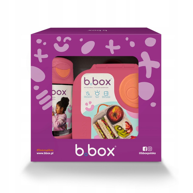 Zestaw b.box Butelka Tritanowa 450ml + Mini Lunchbox Strawberry Shake