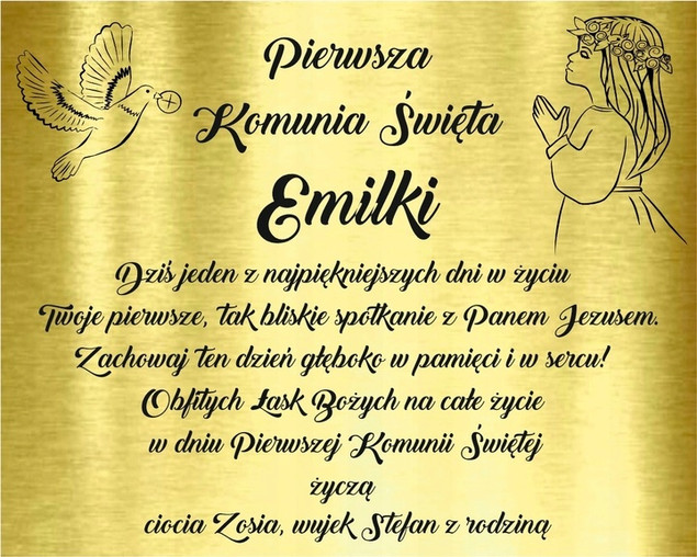 Biblia dla Dzieci Praca Zbiorowa (Zielona Sowa) + Grawerowana Tabliczka na Komunię