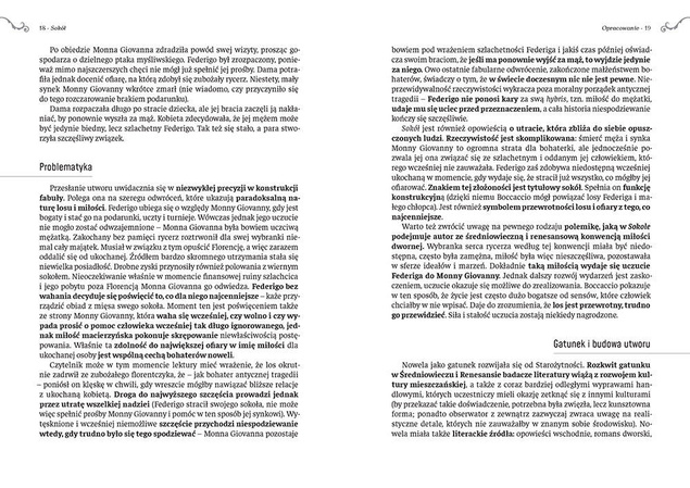 Sokół Giovanni Boccaccio lektury z opracowaniem