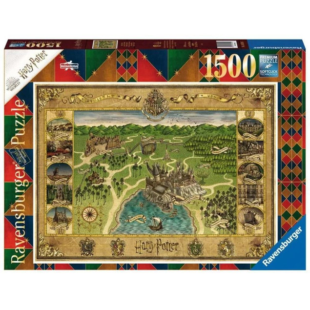 Ravensburger Puzzle 120007203 Harry Potter: mapa Hogwartu 1500 elementów