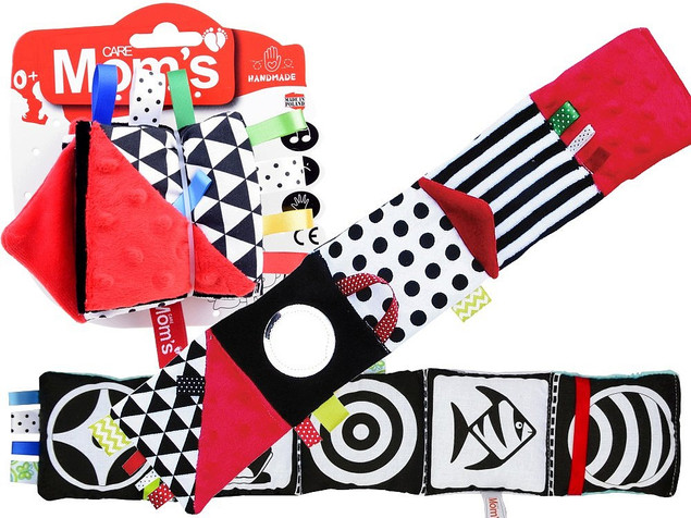 Mom's Care Książeczka Kontrastowa Sensoryczna Sensory Lustro 0+ Hencz Toys