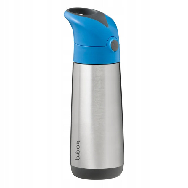 B.Box Bidon Termiczny ze Słomką 500ml Blue Slate - Termobutelka dla Dzieci