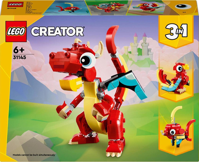 LEGO Creator 3w1 Czerwony Smok 149el. 6+ 31145