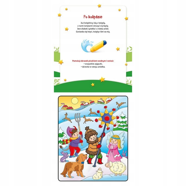 Cudowne Boże Narodzenie. Malowanka z pisakiem wodnym