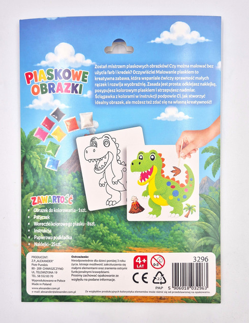 Piaskowy obrazek Dinozaur – Alexander