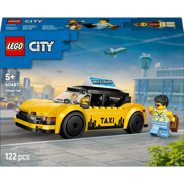 LEGO City 60487 Żółta taksówka elektryczna z minifigurkami
