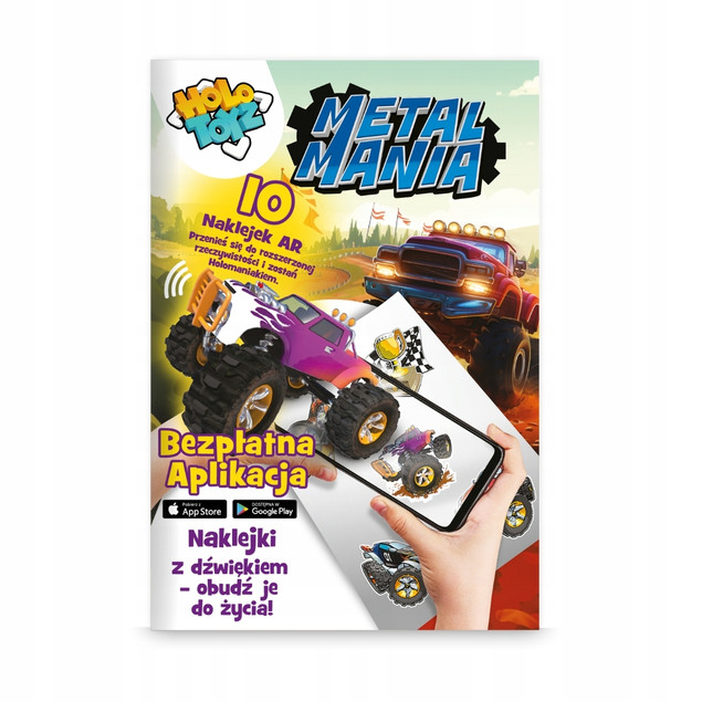 Naklejki dla dzieci AR, mix 6 wzorów, display, HoloToyz