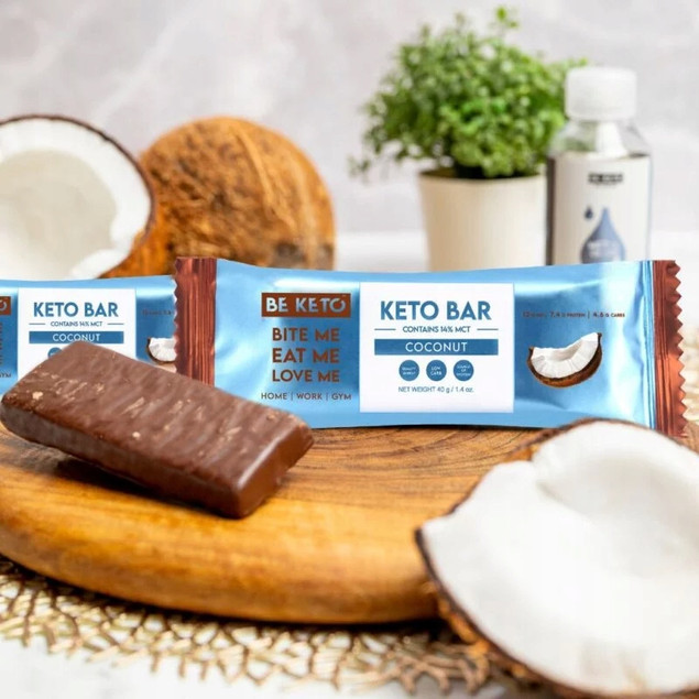 BeKeto Keto Baton Kokos w Czekoladzie 40g