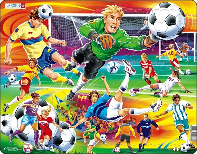 Puzzle Larsen 65 elementów Piłka Nożna Futbol Soccer dla Dzieci 5+