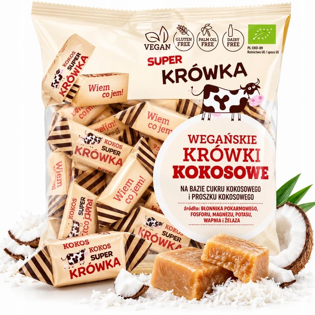 BIO Krówki Kokosowe bezmleczne bezglutenowe Me Gusto 150g