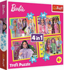 Puzzle 4w1 Układanka Wesoły Świat BARBIE Lalki Laleczki 4+ Trefl 34626