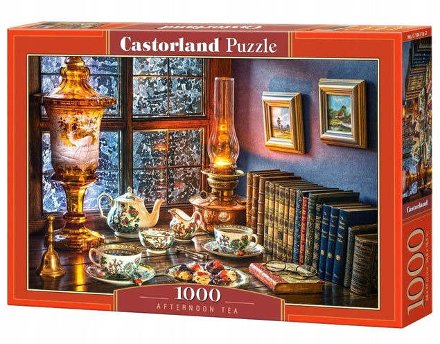 Puzzle 1000 Układanka Dom ZASTAWA PORCELANA Książki Herbata 9+ Castorland