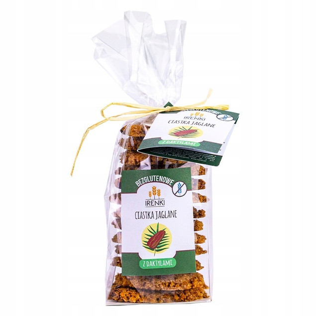 BEZGLUTENOWE Ciastka jaglane z Daktylami bez mąki 175 g Irenki