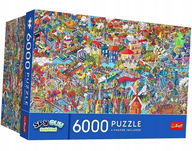 Puzzle Trefl 6000 elementów Spy Guy: Seek & Find City Break