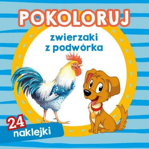 MALOWANKI KOLOROWANKI Z NAKLEJKAMI MALUSZKOWE MALOWANIE ZWIERZĘTA