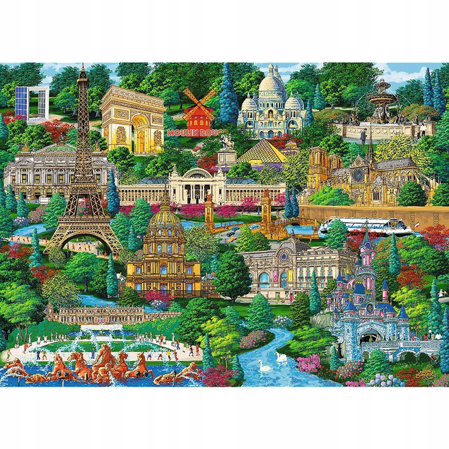 Trefl Puzzle drewniane 1000 el. Francja, znane miejsca